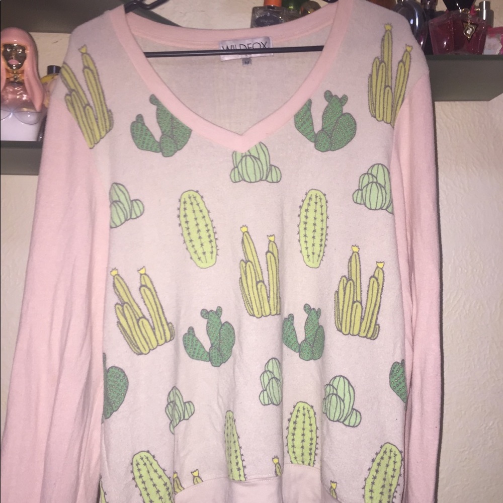 Adorable V-Neck Wildfox cactus jumper